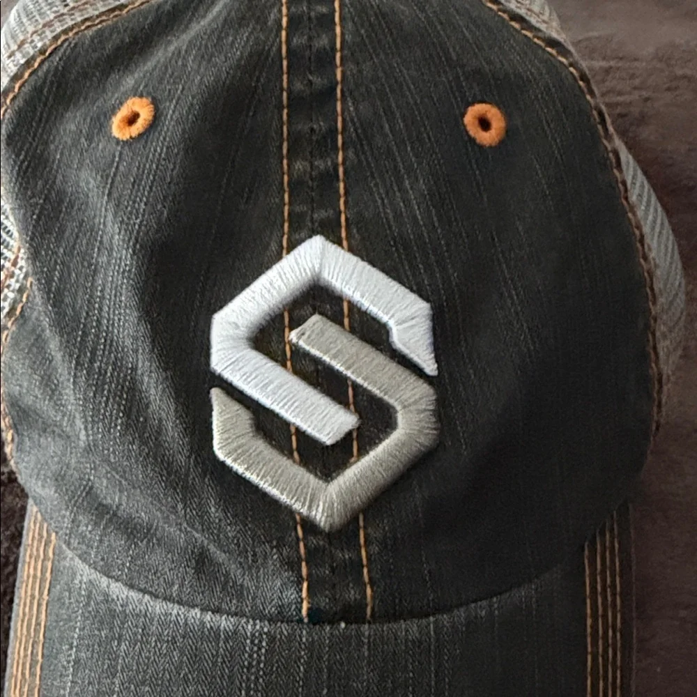 Scentlok Washed Logo Velcro Closure Hat Gray/Orange